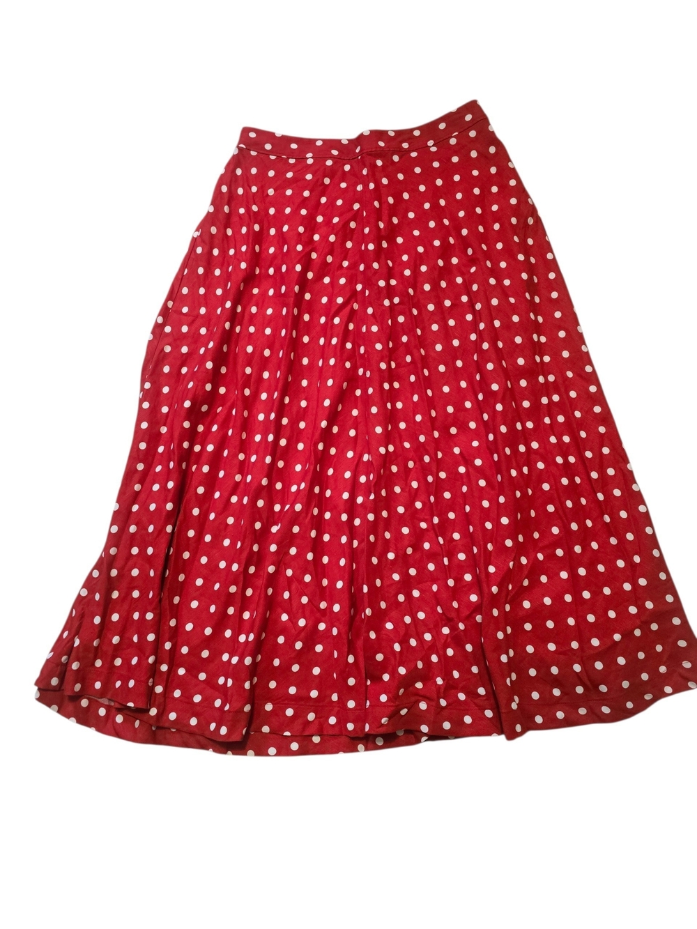 Red Polka Dot A-Line Skirt